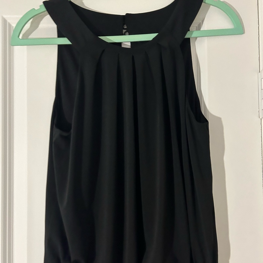 White House Black Market Blouson Sheath Dress with a Halter Neckline - Picture 3 of 7
